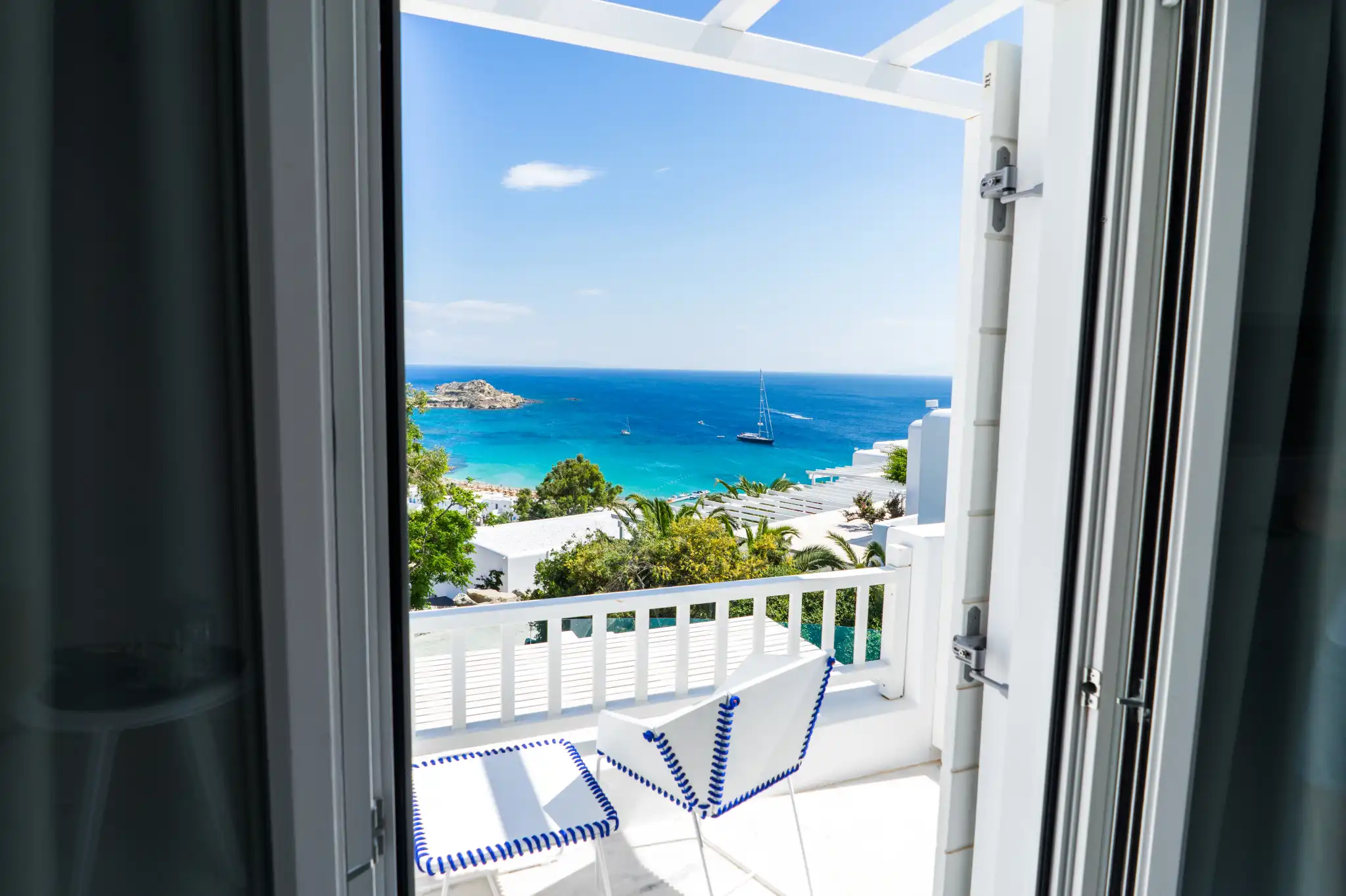 View from a room of a Mykonos Resort